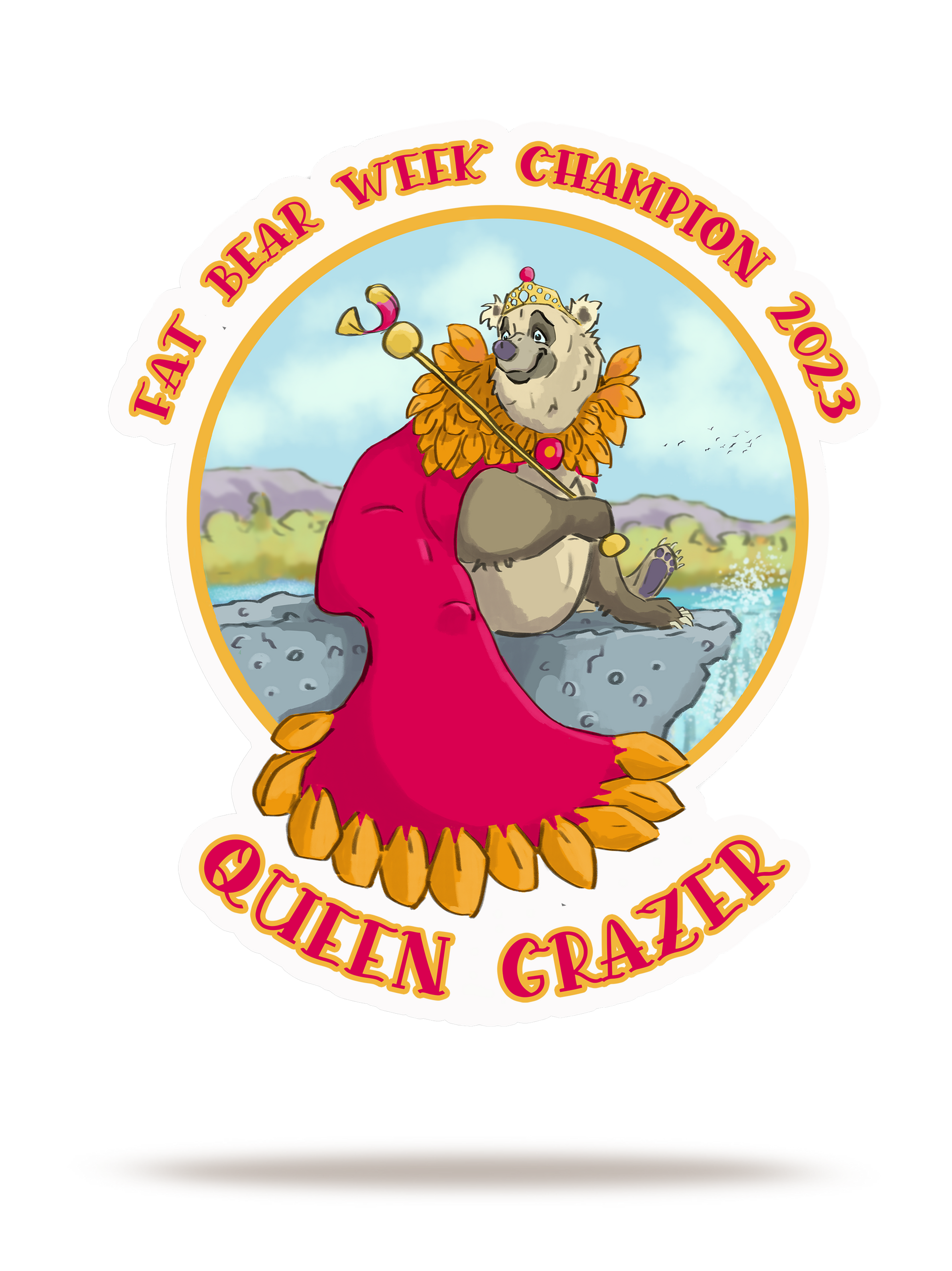 2023 Fat Bear Week Champion Sticker - 128 Grazer
