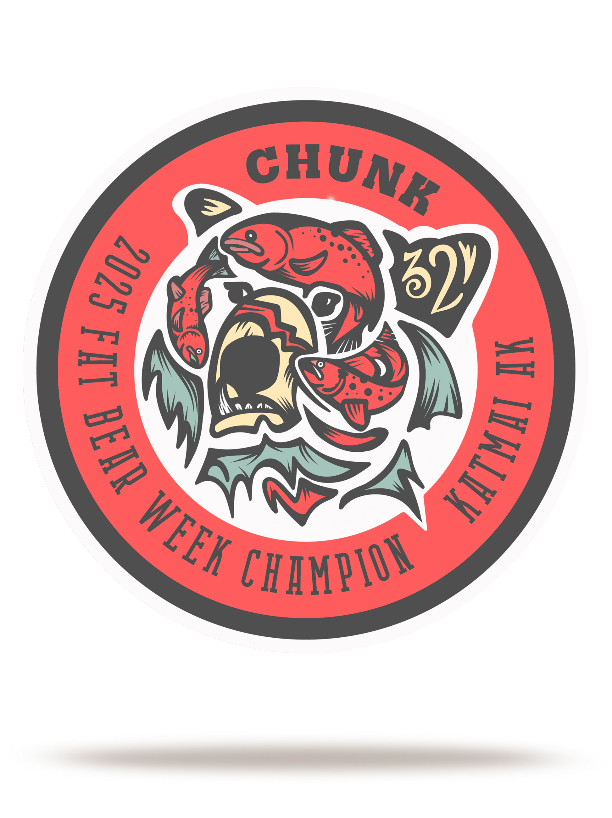 2025 Fat Bear Week Champion Sticker – 32 Chunk-1