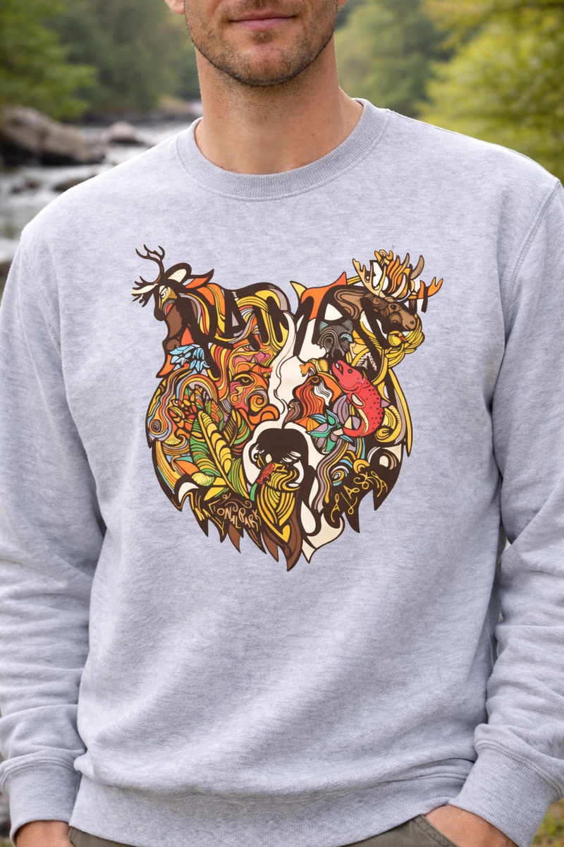 Katmai Wildlife Bear Crewneck-3