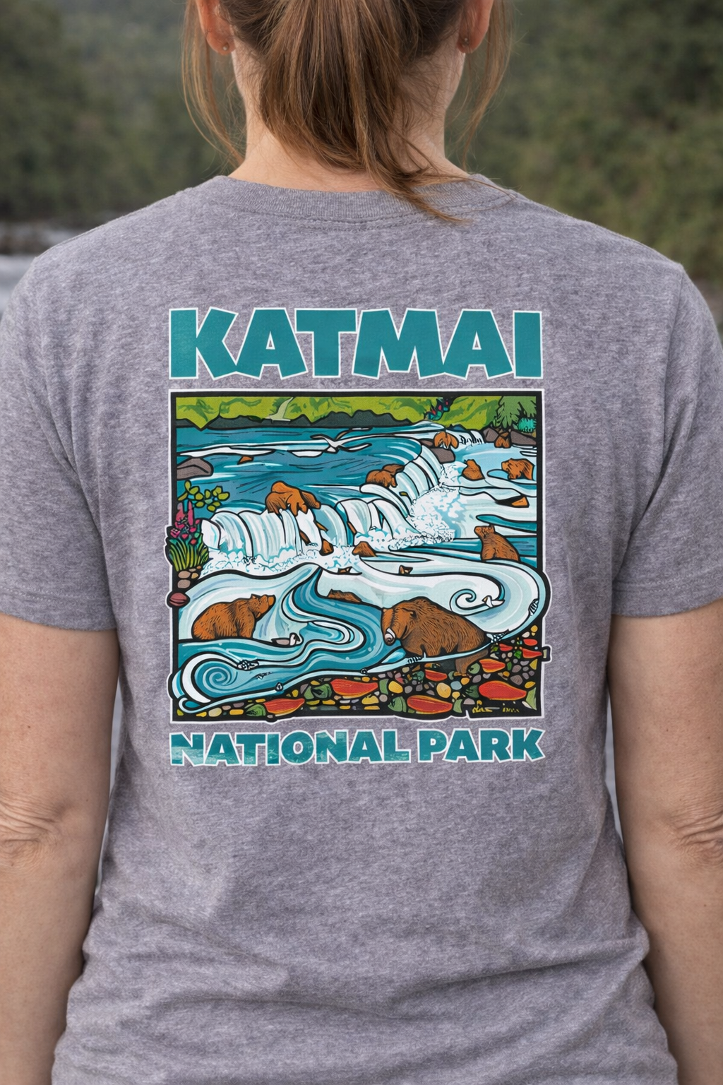 Katmai Brooks Falls T-shirt-4