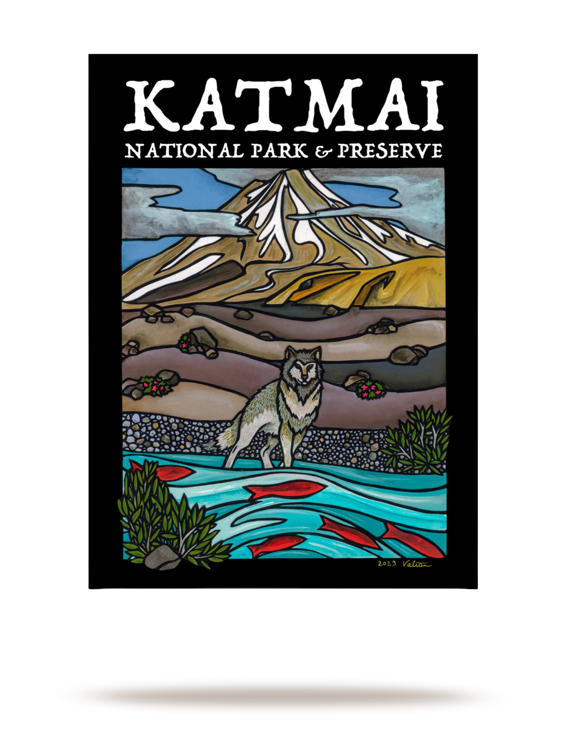 Valisa Higman Katmai Wolf Sticker