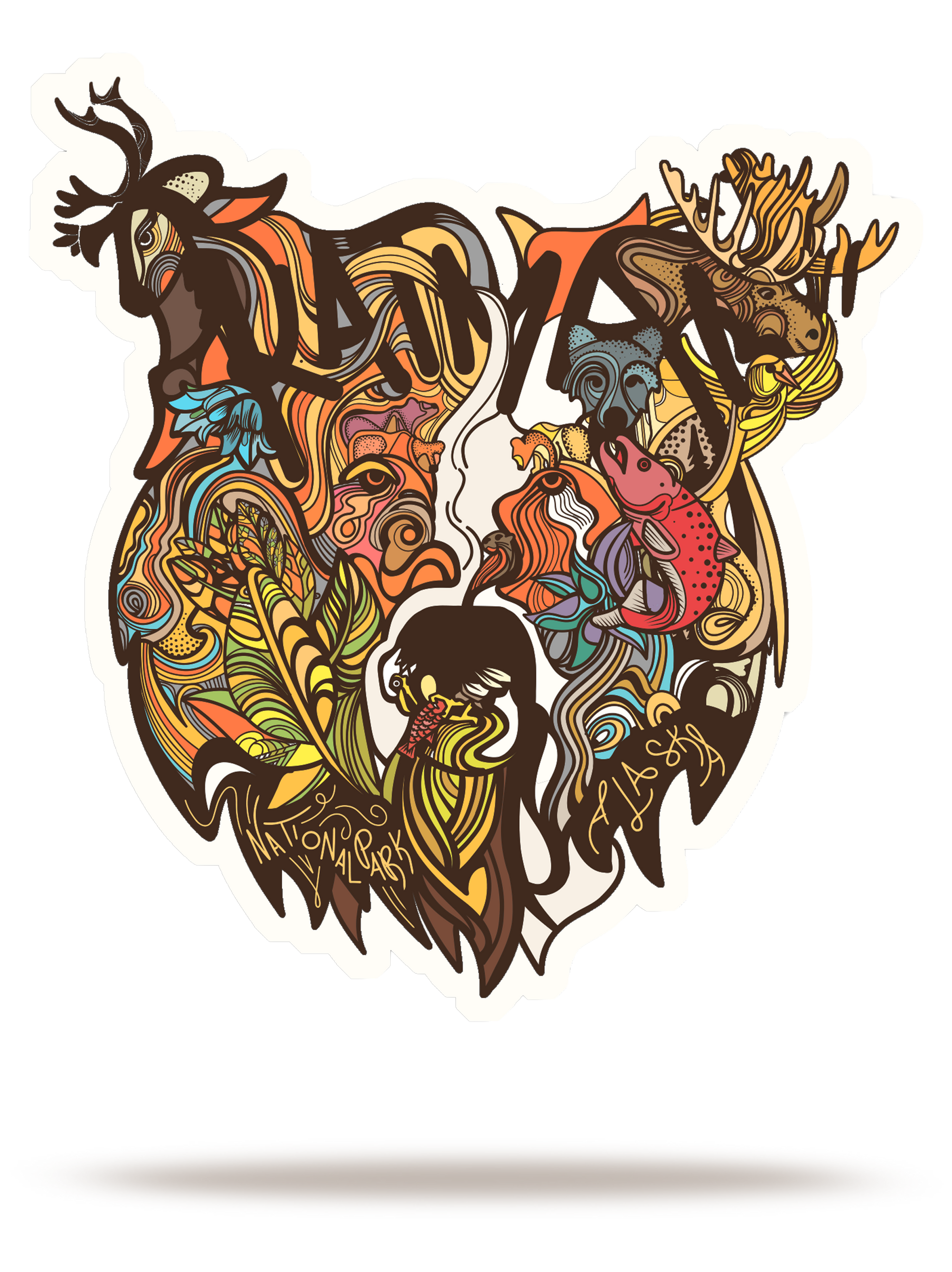 Katmai Wildlife Bear Sticker