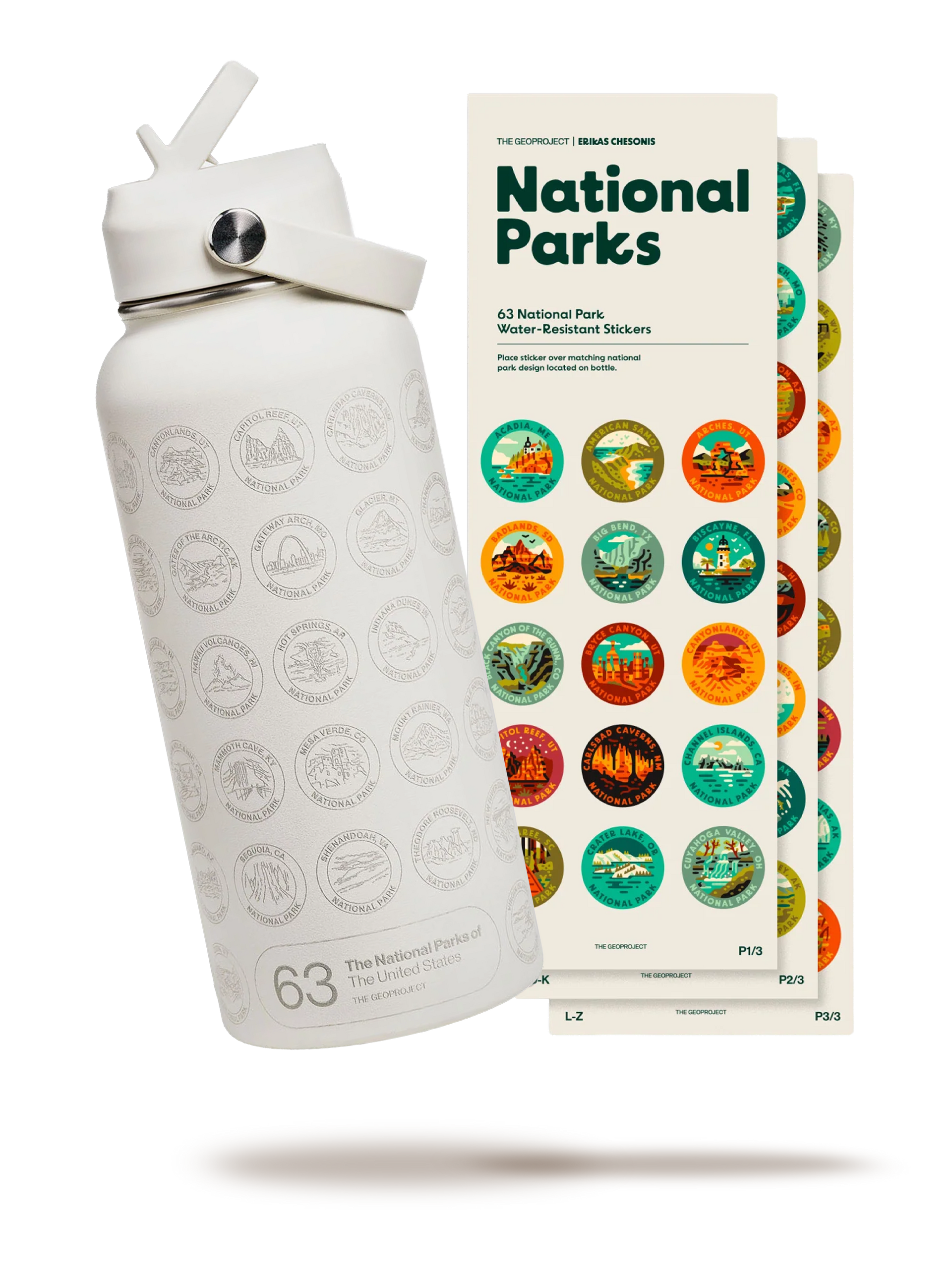 National Park Sticker Bottle 32oz